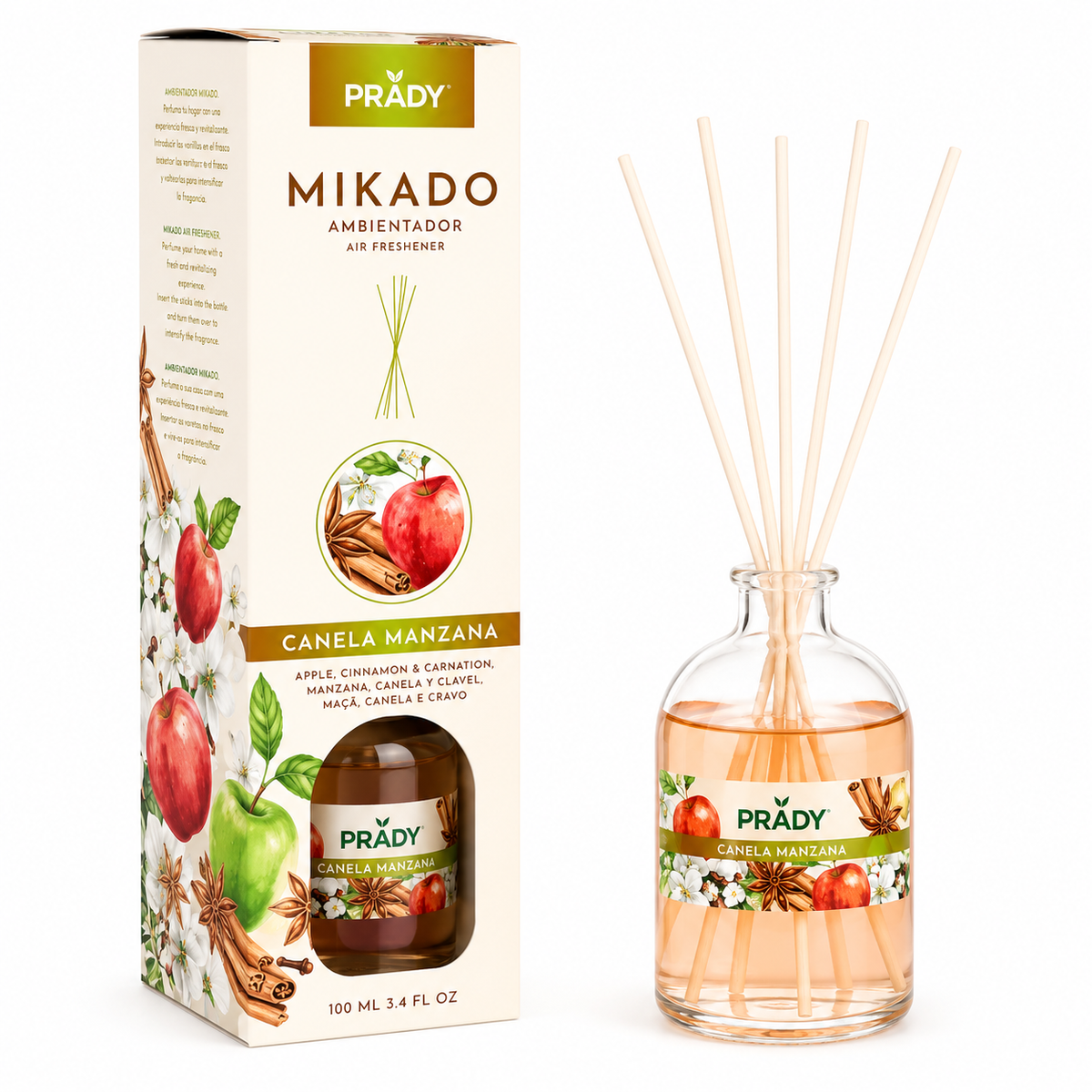 Prady Mikado 100ML – Canela e maçã