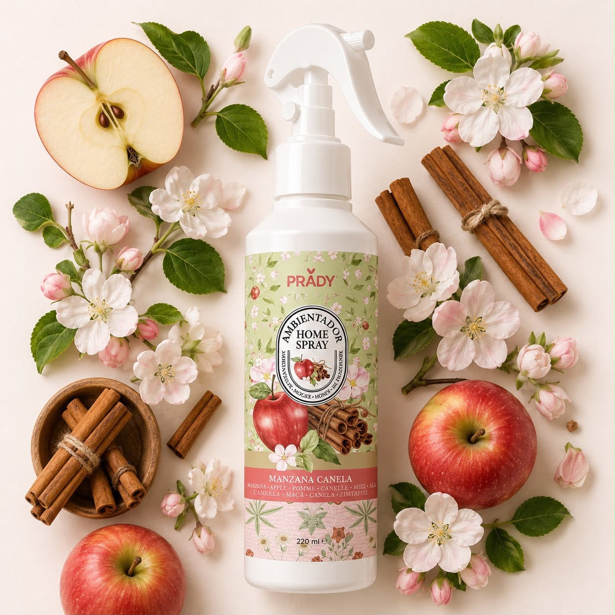 Prady Spray Ambientador 220ML Canela & Maçã