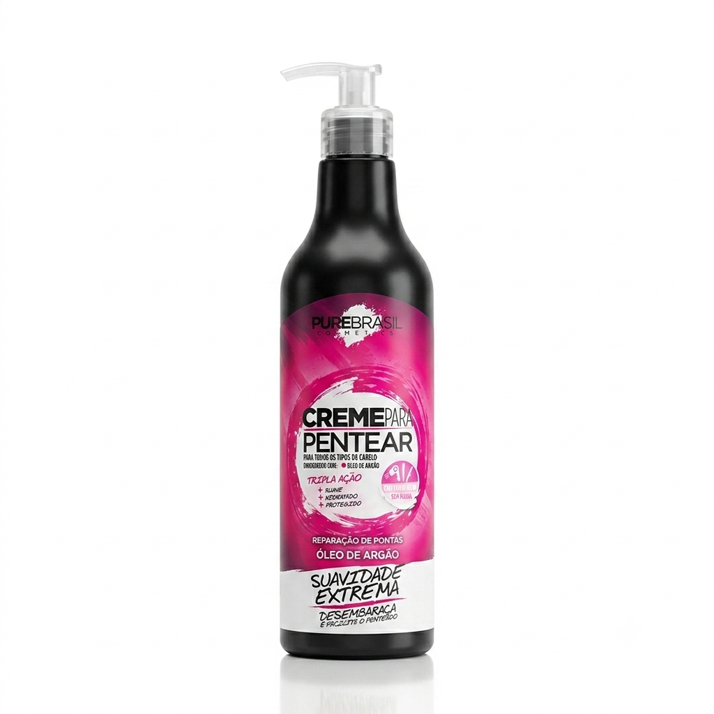 Pure Brasil Creme Para Pentear 500ml Suavidade Extrema