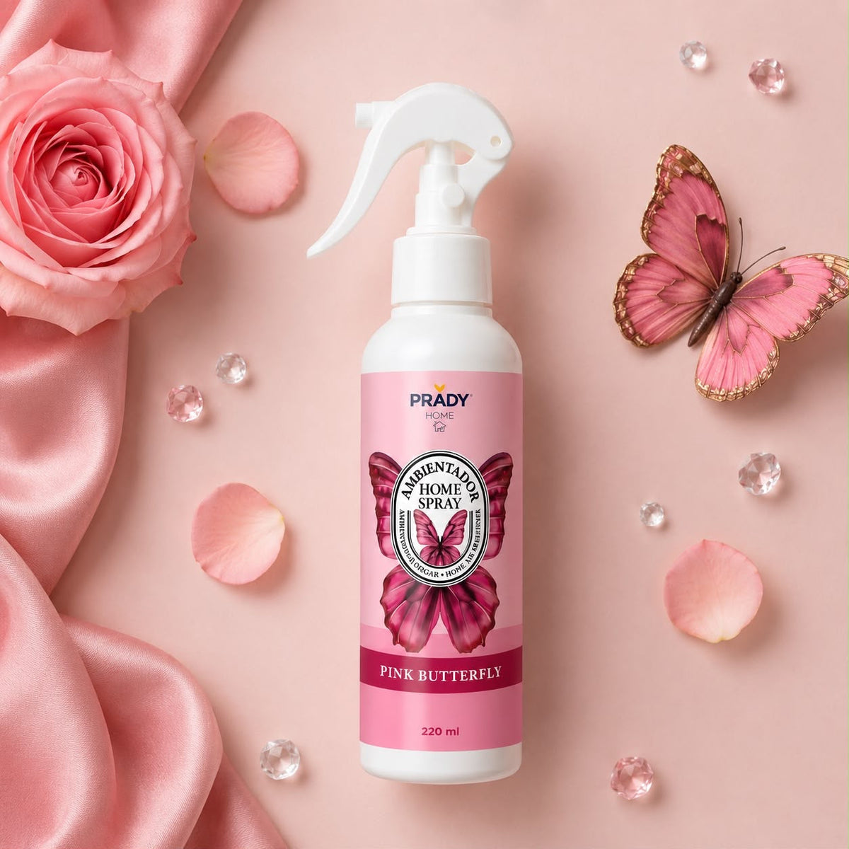 Prady Spray Ambientador 220ML Borboleta Rosa