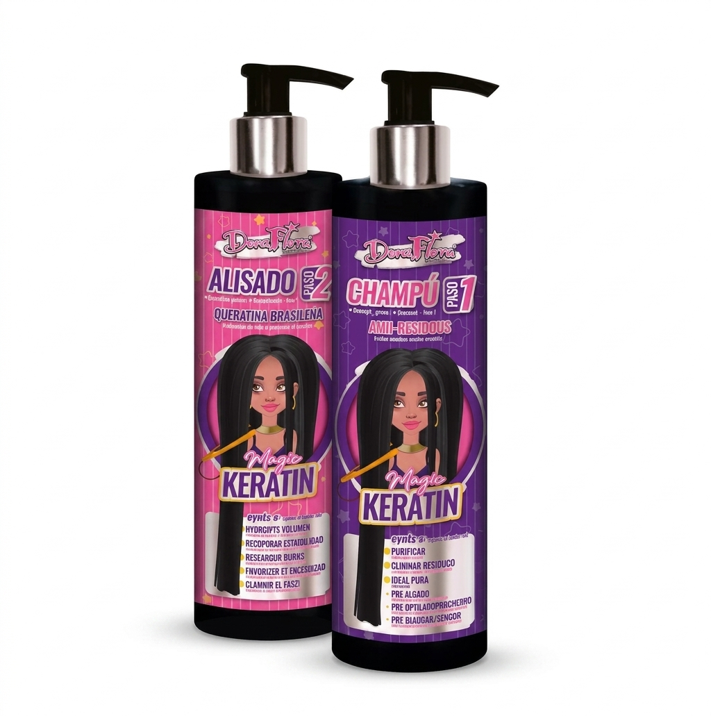 Dona Flora Kit Alisamento 300ml+300ml Queratina Mágica