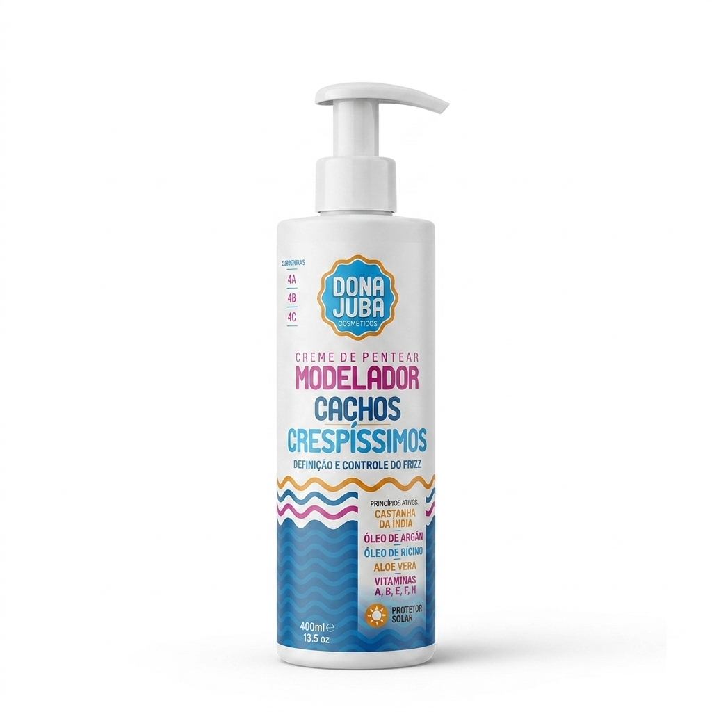 Dona Juba Creme De Pentear 400ml Modelador De Cachos Crespíssimos