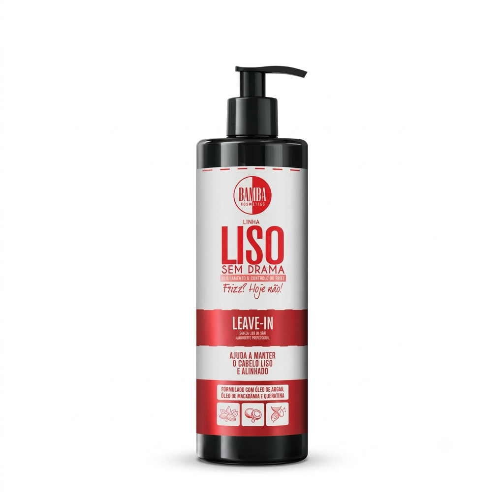 Bamba Cosmetics Leave-in 500ml Liso Sem Drama