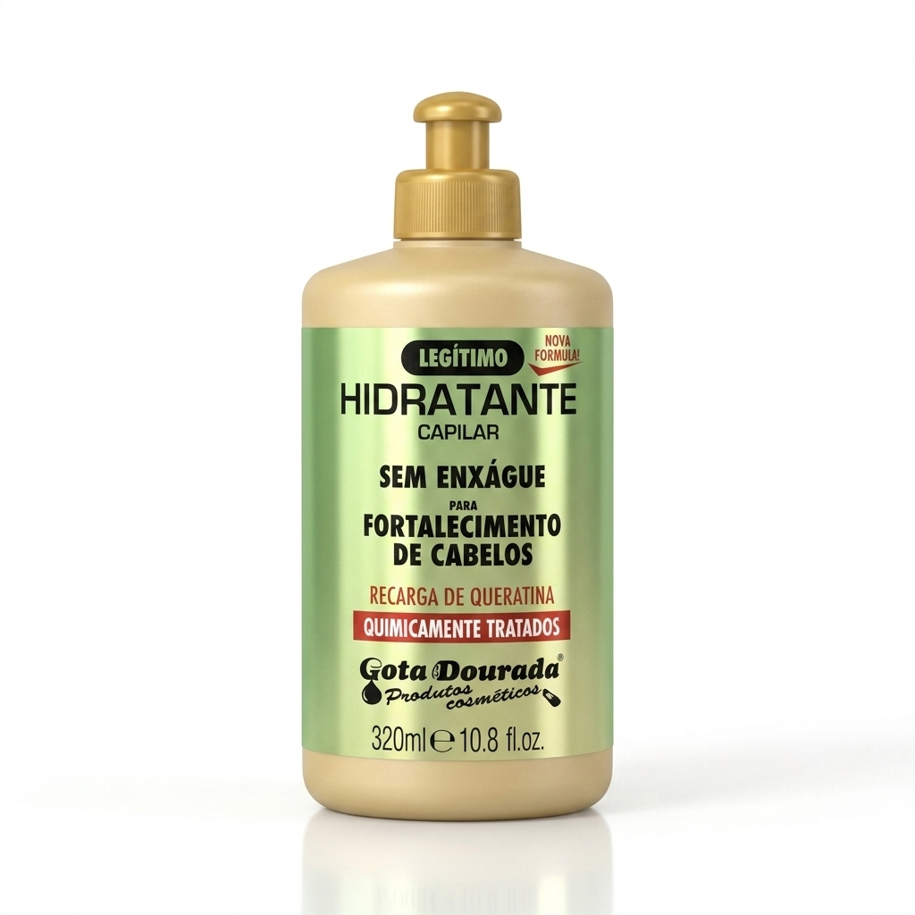 Gota Dourada Hidratante Capilar 320ml Recarga De Queratina