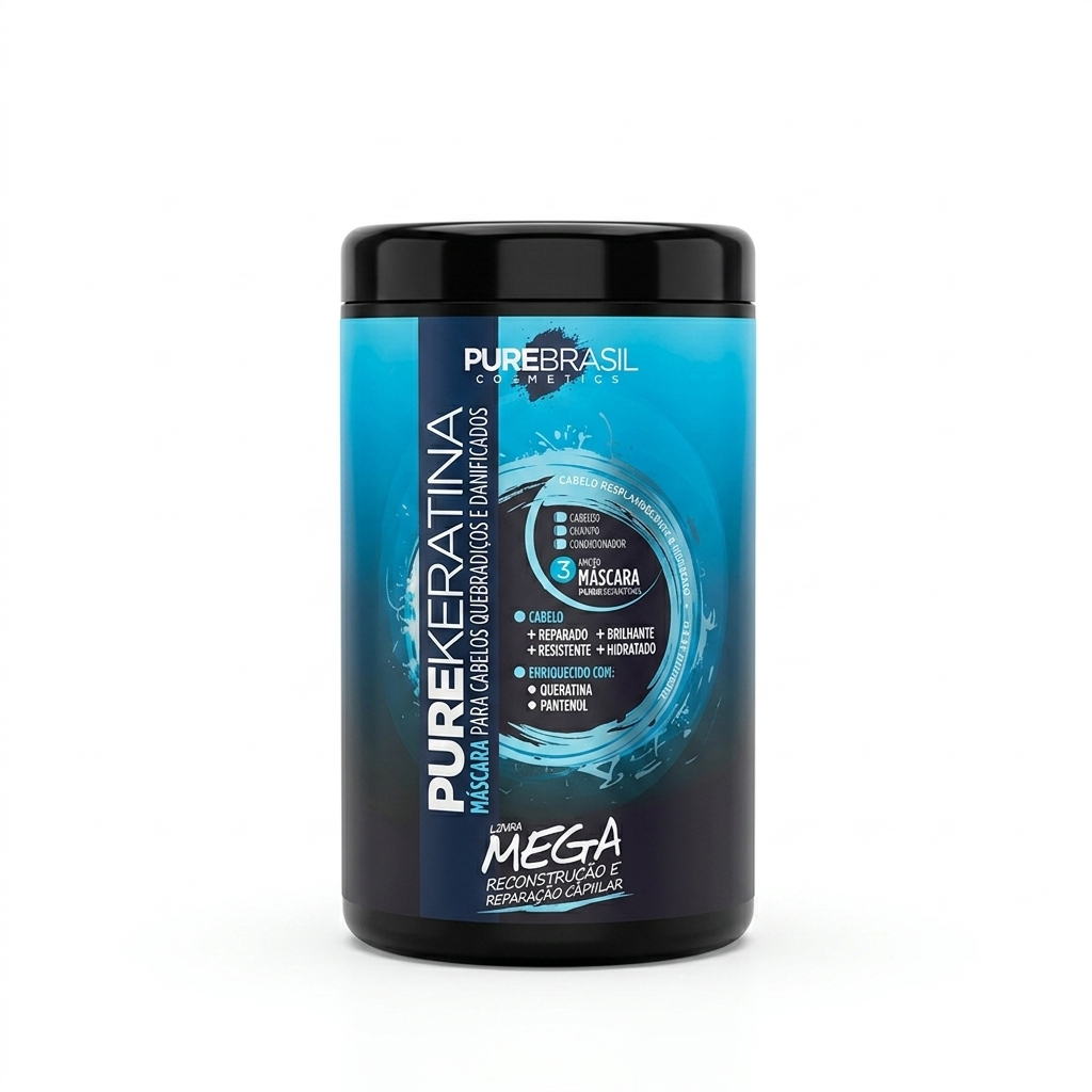 Pure Brasil Máscara Capilar 1kg Pure Queratina