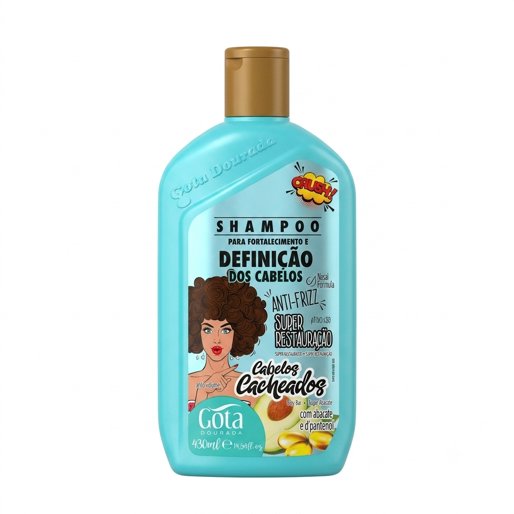 Gota Dourada Champô 430ml Cabelos Cacheados