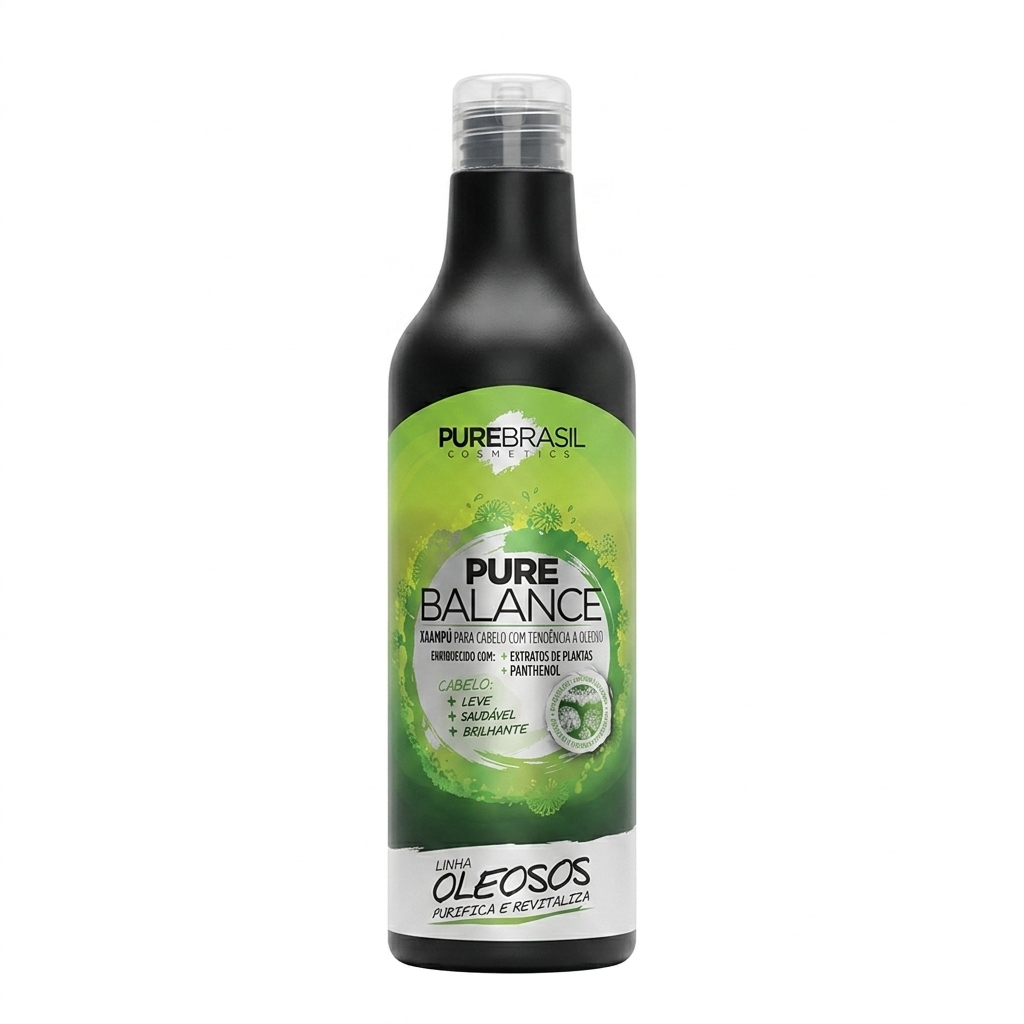 Pure Brasil Champô 500ml Para Cabelos Oleosos