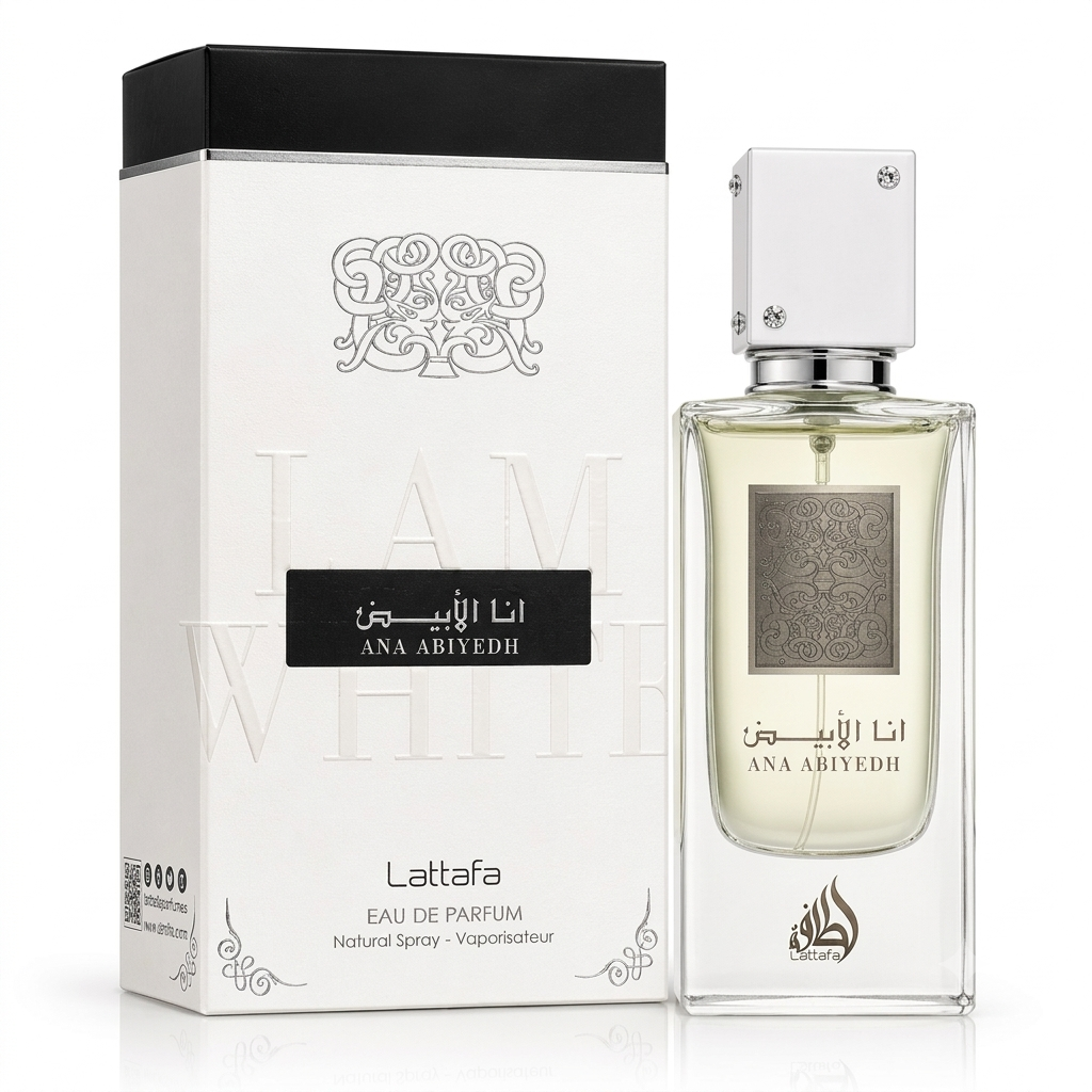 Lattafa Eau De Parfum 60ML Ana Abiyedh White