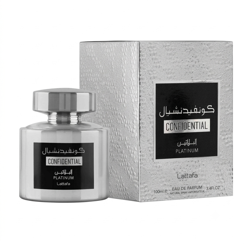 Lattafa Eau De Parfum 100ML Confidential Platinum