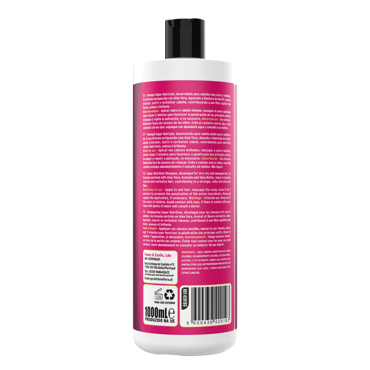 Dona Flora Champô 1000ml Super Nutrição