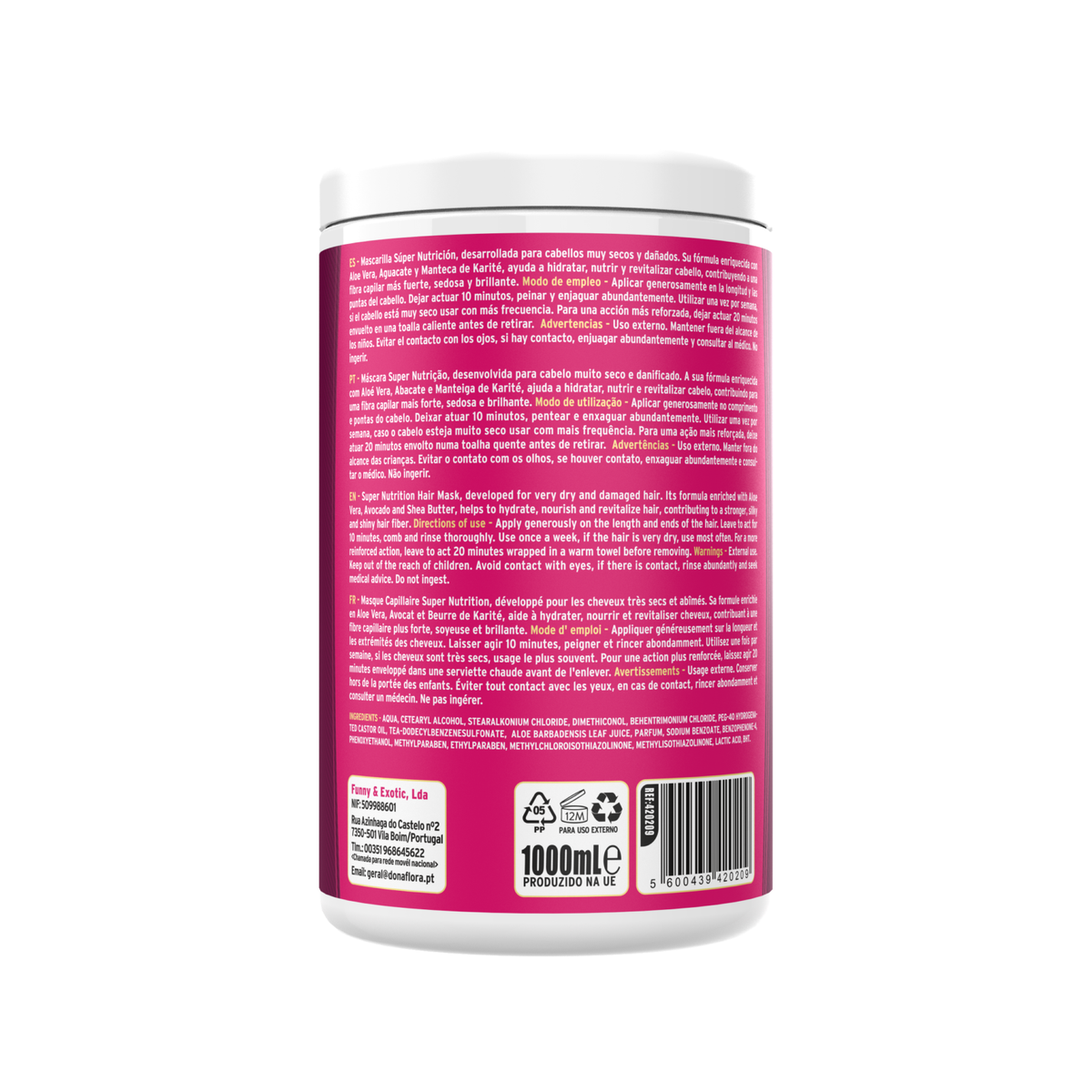 Dona Flora Máscara Capilar 1000ml Super Nutrição