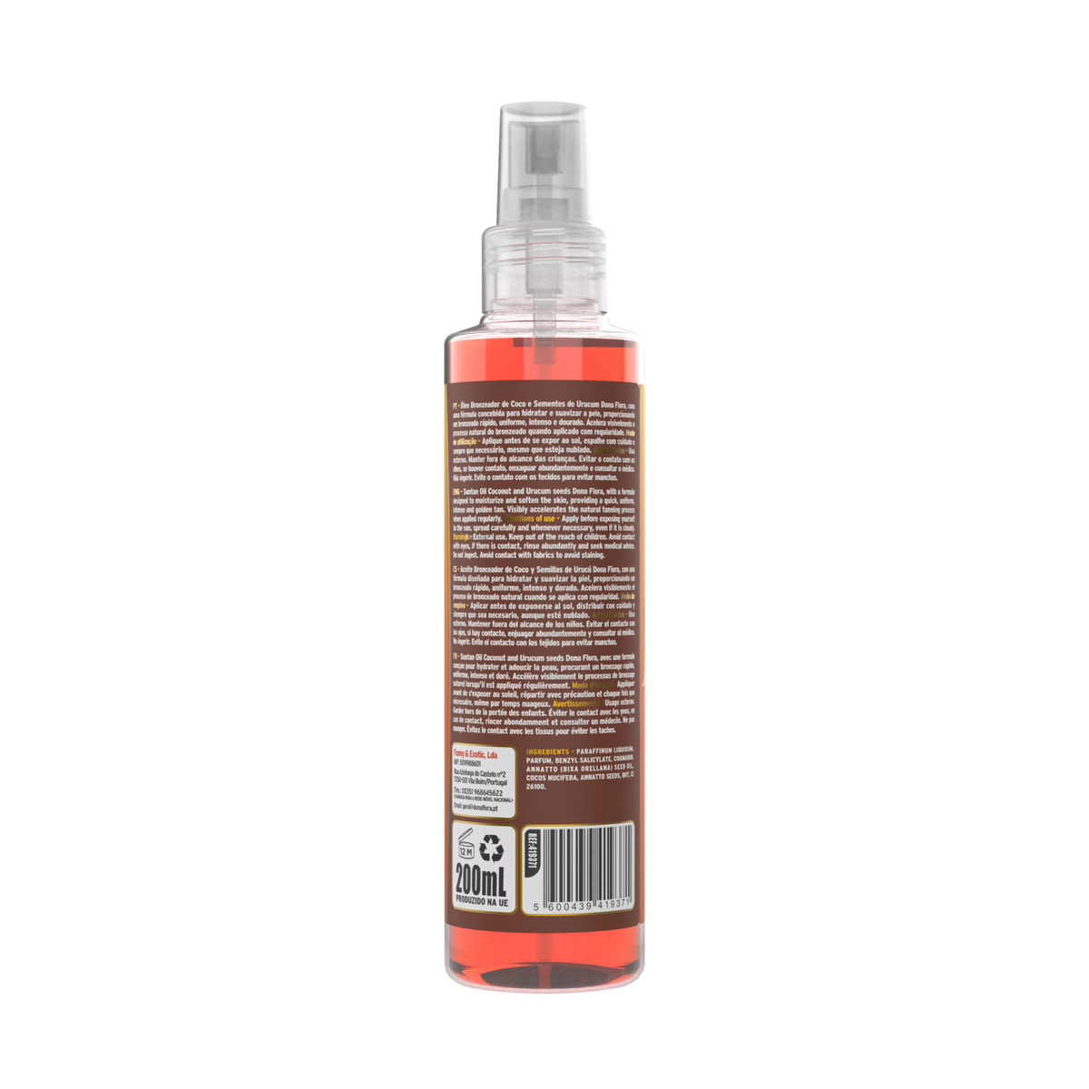 Dona Flora Bronzeador 200ml Coco e Urucum