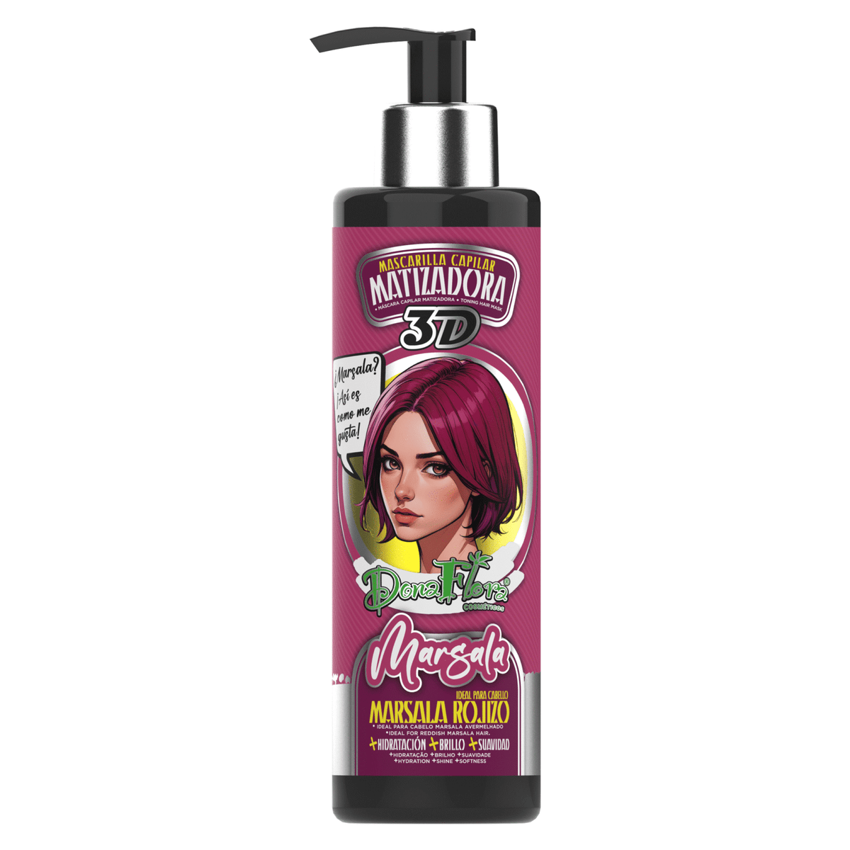 Dona Flora Máscara Capilar Matizadora 300ml Marsala