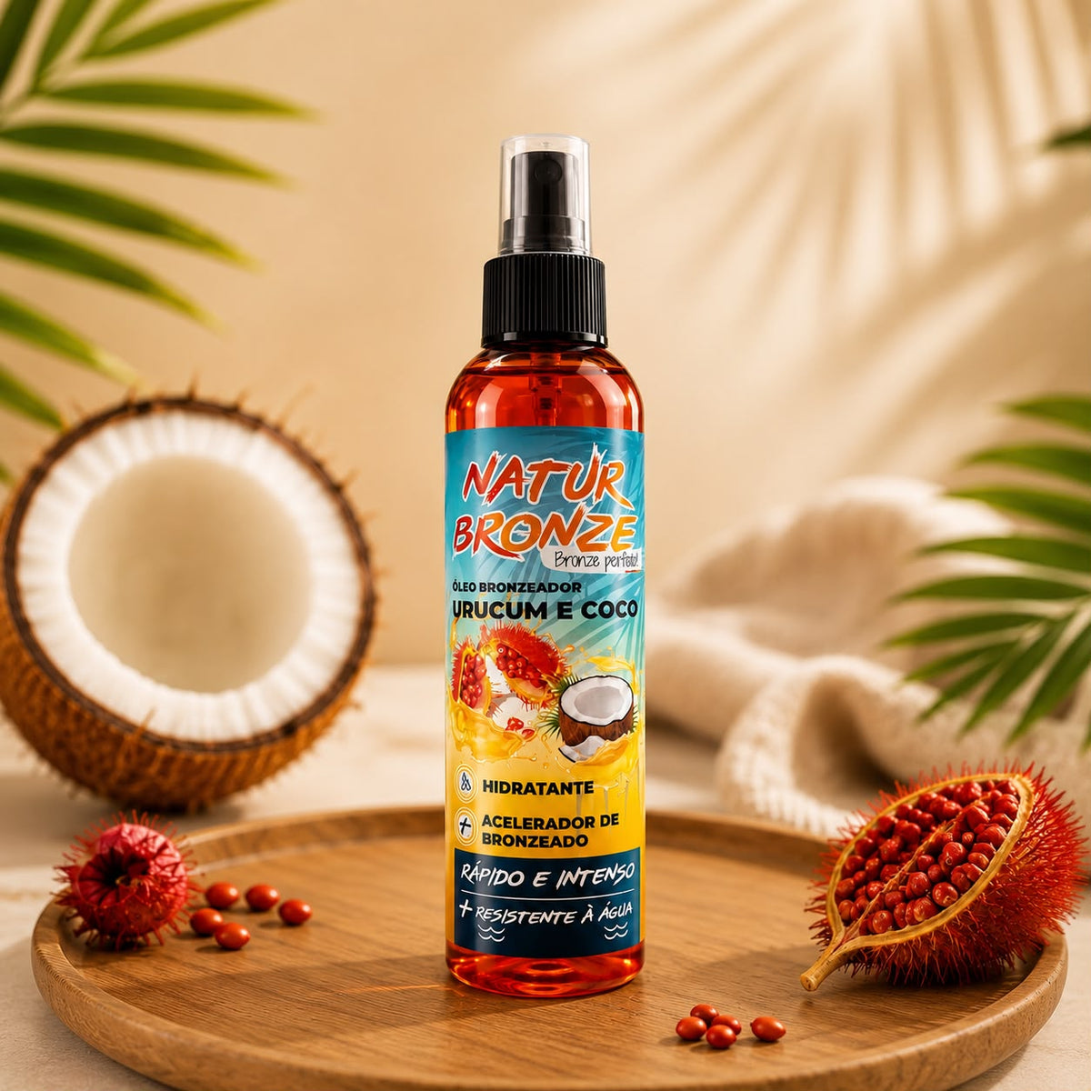 NaturBronze Óleo Bronzeador 200ml Coco e Urucum