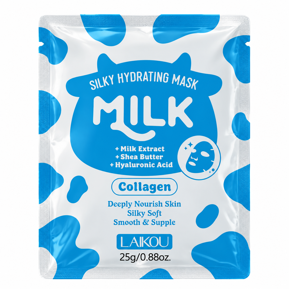 LAIKOU Máscara Facial Hidratante Milk Collagen 25 g