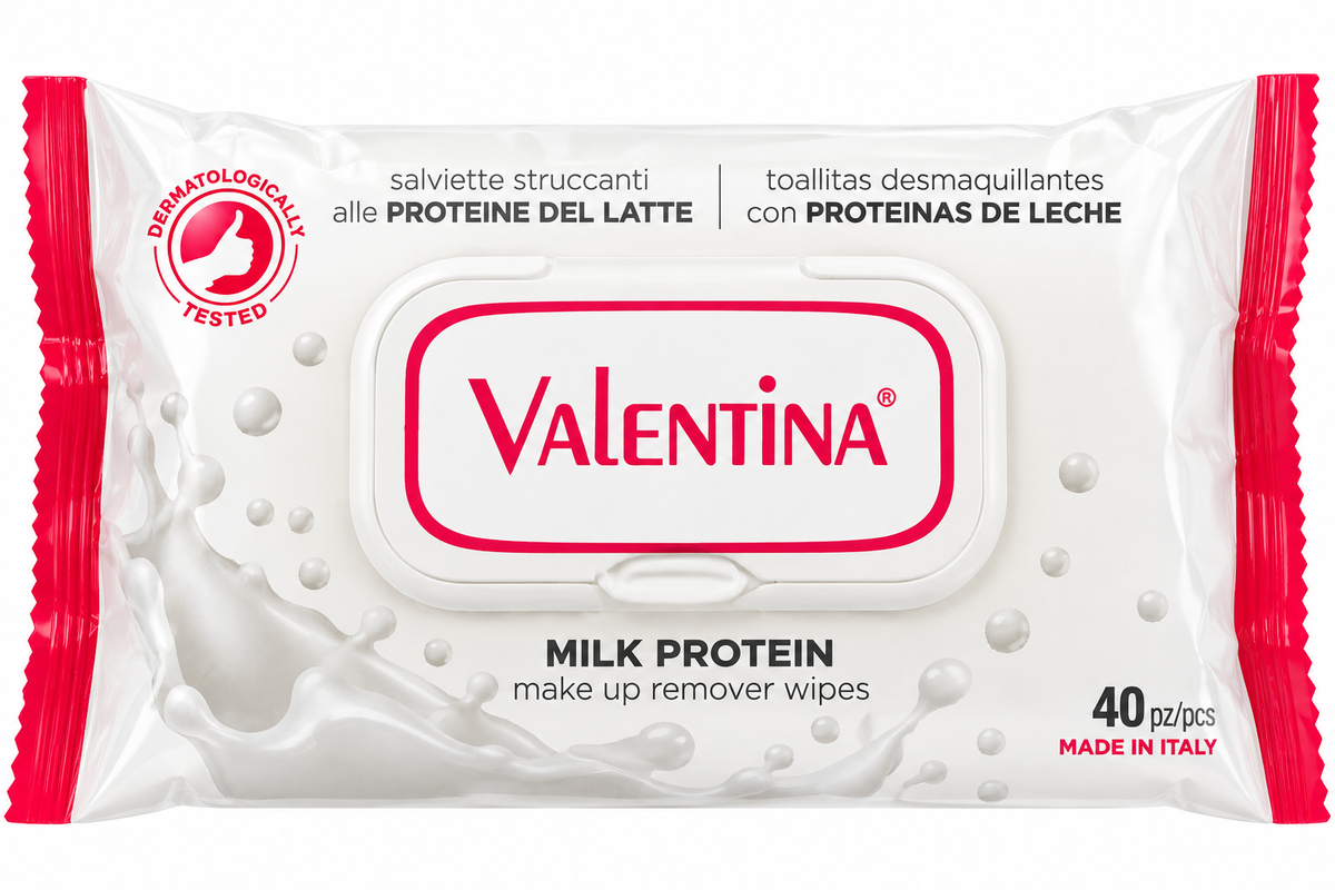 Valentina Toalhitas Desmaquilhantes com Proteínas do Leite