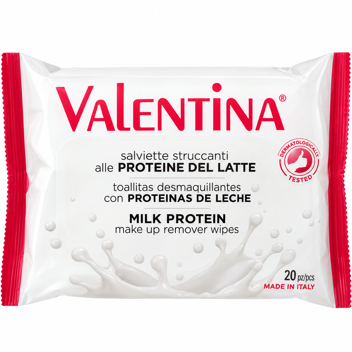 Valentina Toalhitas Desmaquilhantes com Proteínas do Leite