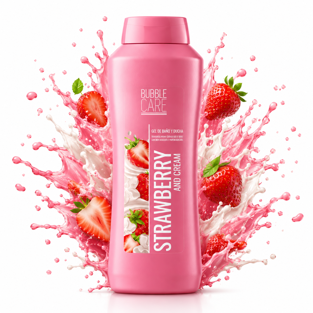Bubble Care Gel De Banho 750ml Morango e Nata